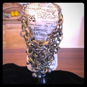 Khaki circles necklace